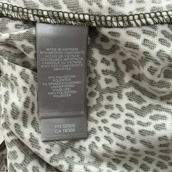 New Liz Claiborne Tropic Forest Green Summer Dress Size L - Picture 9 of 9